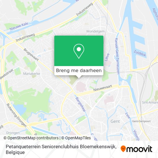 Petanqueterrein Seniorenclubhuis Bloemekenswijk kaart