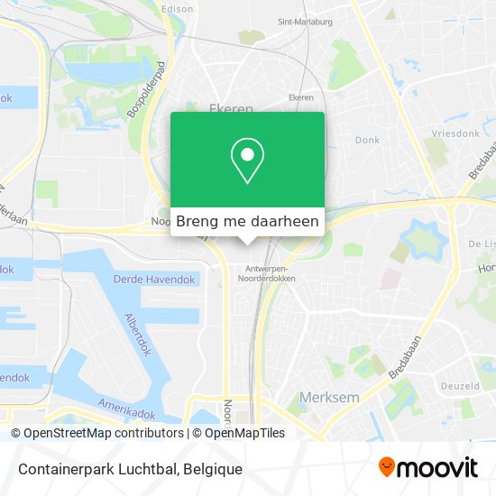 Containerpark Luchtbal kaart