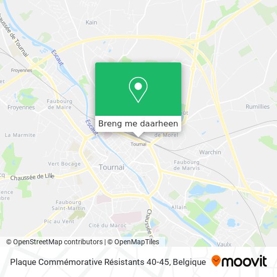 Plaque Commémorative Résistants 40-45 kaart