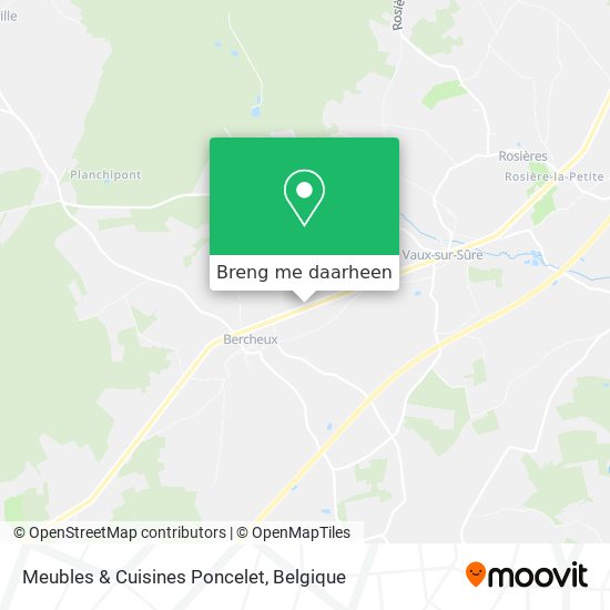 Meubles & Cuisines Poncelet kaart