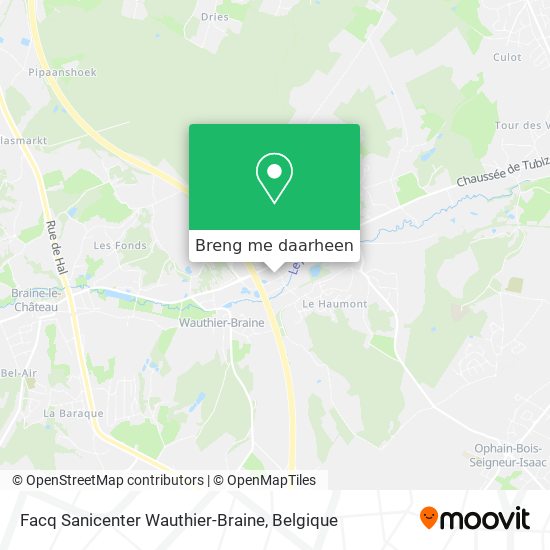 Facq Sanicenter Wauthier-Braine kaart