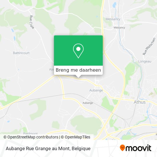 Aubange Rue Grange au Mont kaart