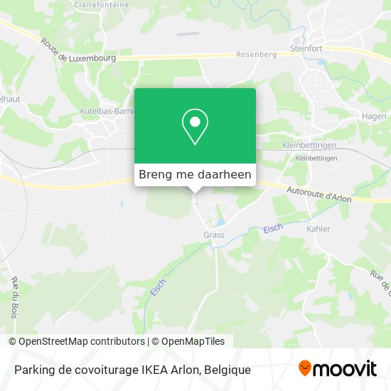 Parking de covoiturage IKEA Arlon kaart