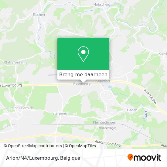 Arlon/N4/Luxembourg kaart