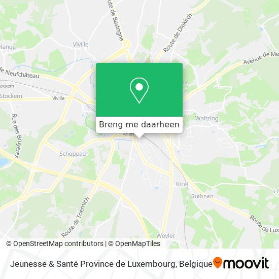 Jeunesse & Santé Province de Luxembourg kaart
