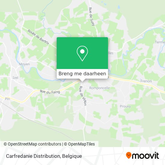 Carfredanie Distribution kaart