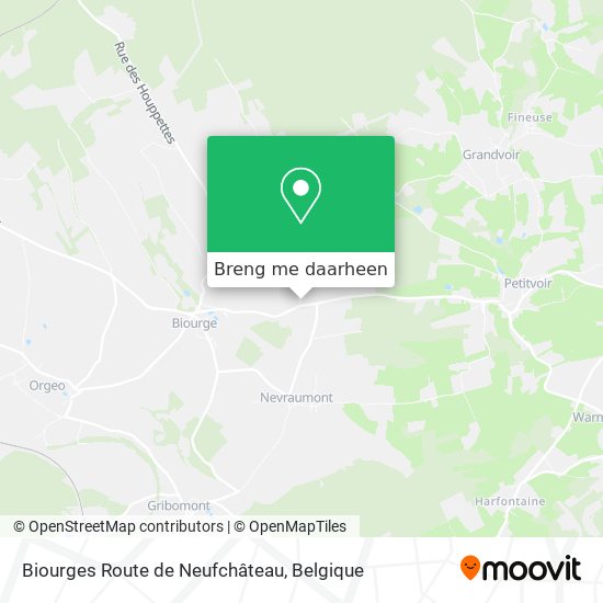 Biourges Route de Neufchâteau kaart