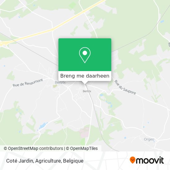 Coté Jardin, Agriculture kaart