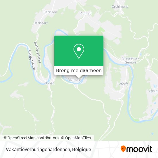 Vakantieverhuringenardennen kaart