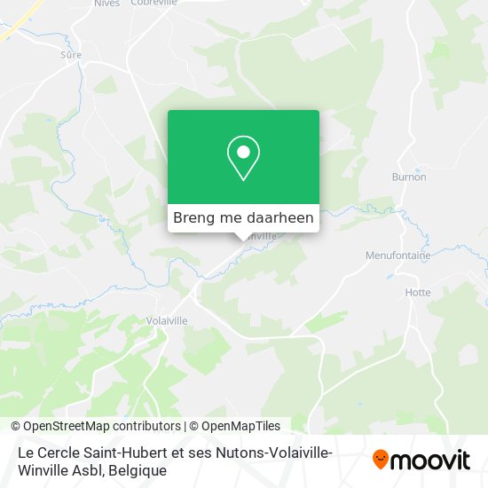 Le Cercle Saint-Hubert et ses Nutons-Volaiville-Winville Asbl kaart