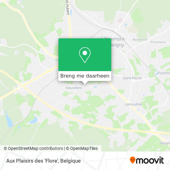 Aux Plaisirs des 'Flore' kaart