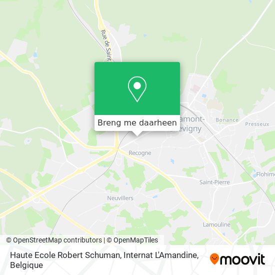 Haute Ecole Robert Schuman, Internat L'Amandine kaart