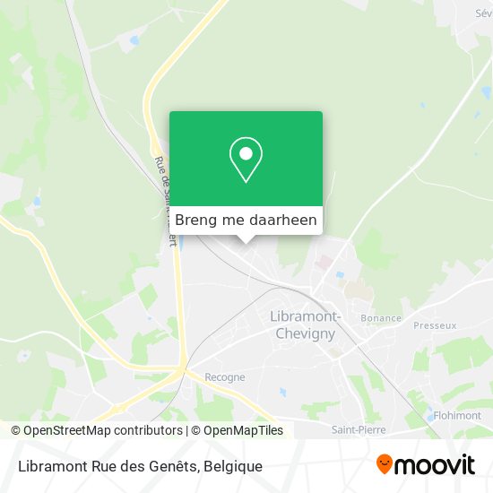 Libramont Rue des Genêts kaart