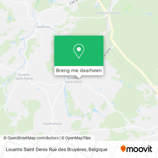 Louette Saint Denis Rue des Bruyères kaart