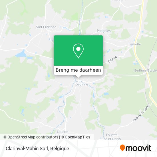 Clarinval-Mahin Sprl kaart