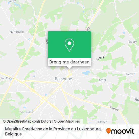 Mutalite Chretienne de la Province du Luxembourg kaart