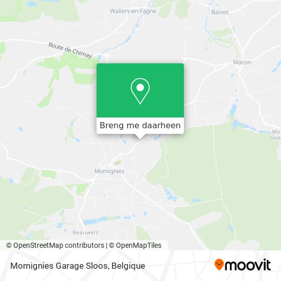 Momignies Garage Sloos kaart