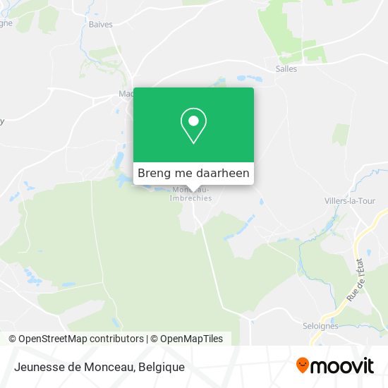 Jeunesse de Monceau kaart