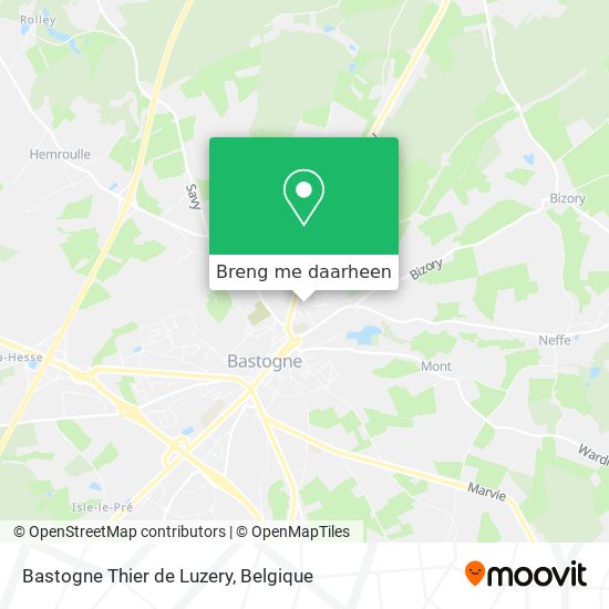 Bastogne Thier de Luzery kaart