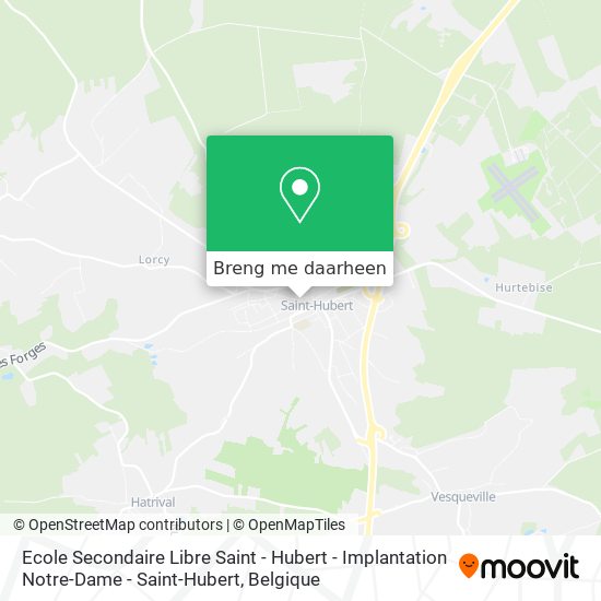 Ecole Secondaire Libre Saint - Hubert - Implantation Notre-Dame - Saint-Hubert kaart