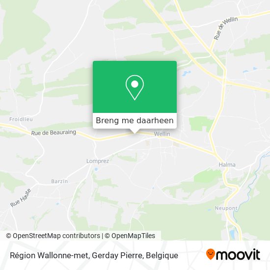 Région Wallonne-met, Gerday Pierre kaart