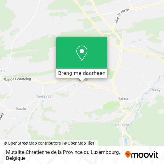 Mutalite Chretienne de la Province du Luxembourg kaart