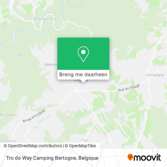 Tro do Way Camping Bertogne kaart