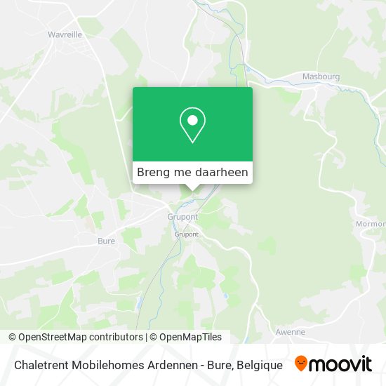 Chaletrent Mobilehomes Ardennen - Bure kaart