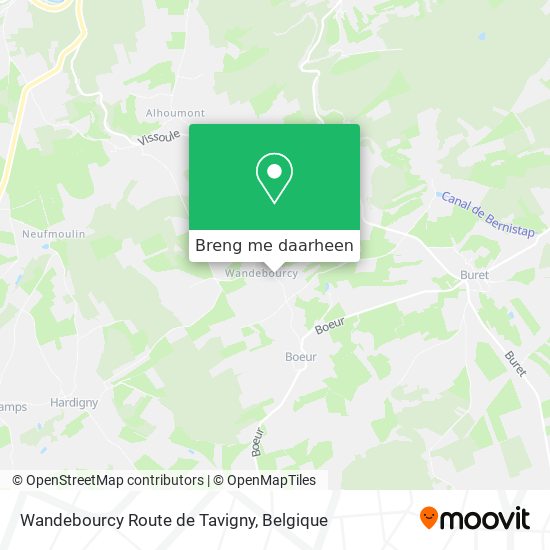 Wandebourcy Route de Tavigny kaart