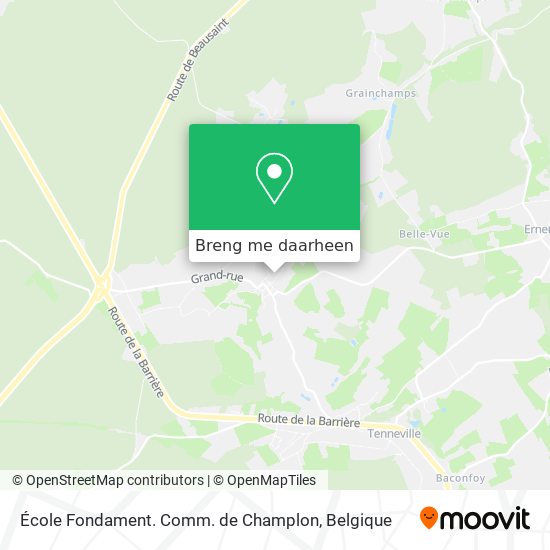 École Fondament. Comm. de Champlon kaart
