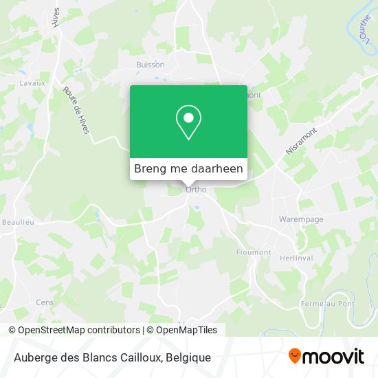 Auberge des Blancs Cailloux kaart