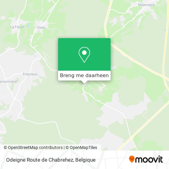 Odeigne Route de Chabrehez kaart