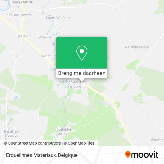 Erquelinnes Matériaux kaart