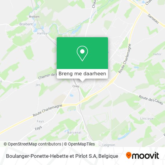 Boulanger-Ponette-Hebette et Pirlot S.A kaart
