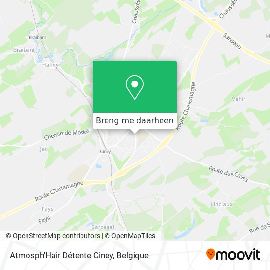 Atmosph'Hair Détente Ciney kaart