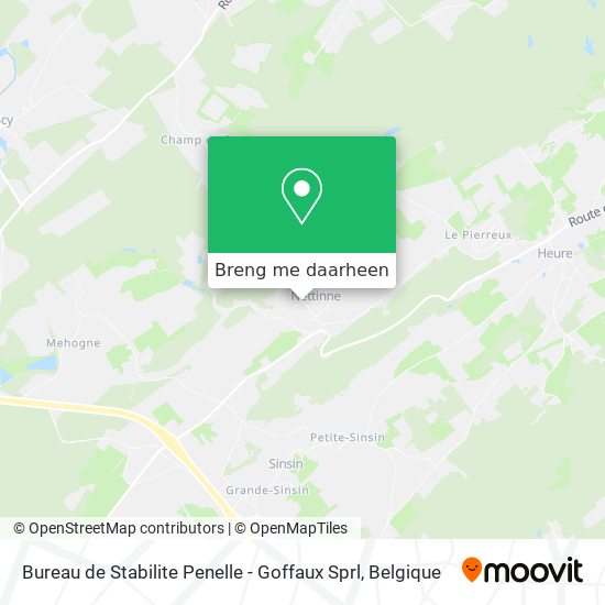 Bureau de Stabilite Penelle - Goffaux Sprl kaart