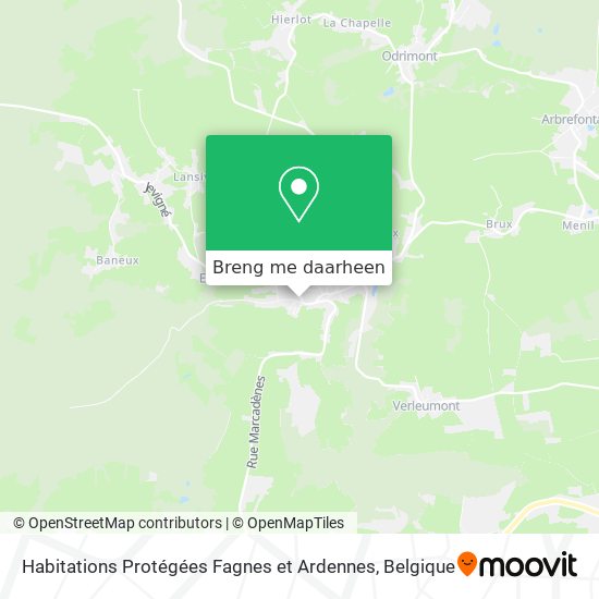Habitations Protégées Fagnes et Ardennes kaart