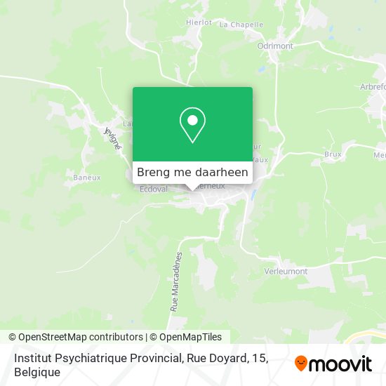 Institut Psychiatrique Provincial, Rue Doyard, 15 kaart