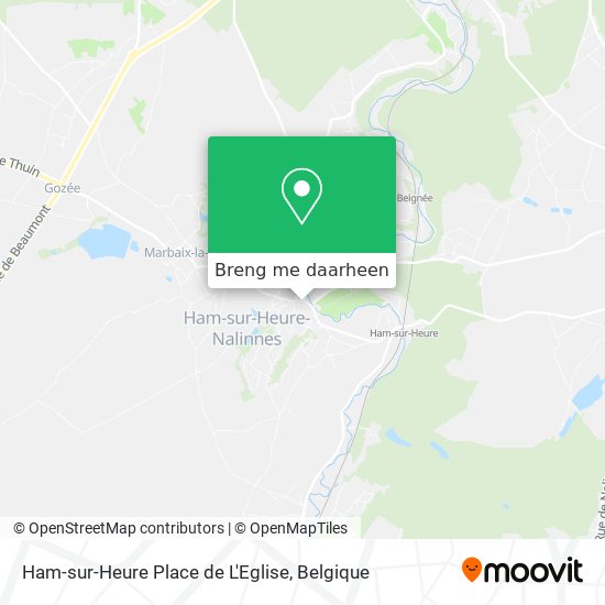 Ham-sur-Heure Place de L'Eglise kaart