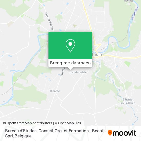 Bureau d'Etudes, Conseil, Org. et Formation - Becof Sprl kaart