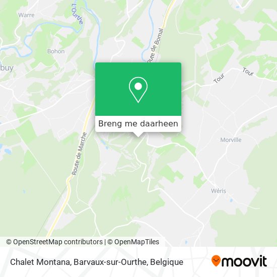 Chalet Montana, Barvaux-sur-Ourthe kaart