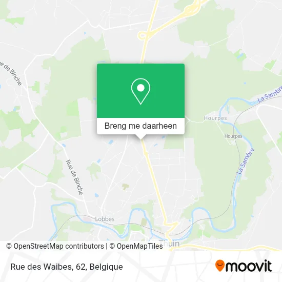 Rue des Waibes, 62 kaart