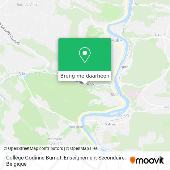 Collège Godinne Burnot, Enseignement Secondaire kaart