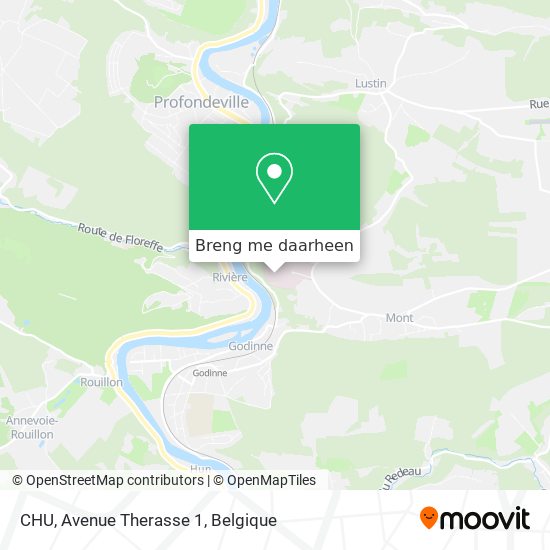 CHU, Avenue Therasse 1 kaart