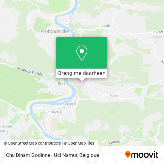 Chu Dinant Godinne - Ucl Namur kaart