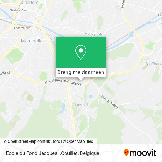 École du Fond Jacques. .Couillet kaart