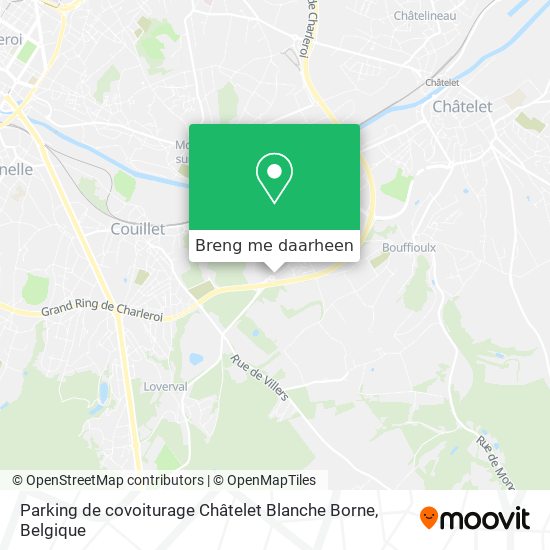 Parking de covoiturage Châtelet Blanche Borne kaart