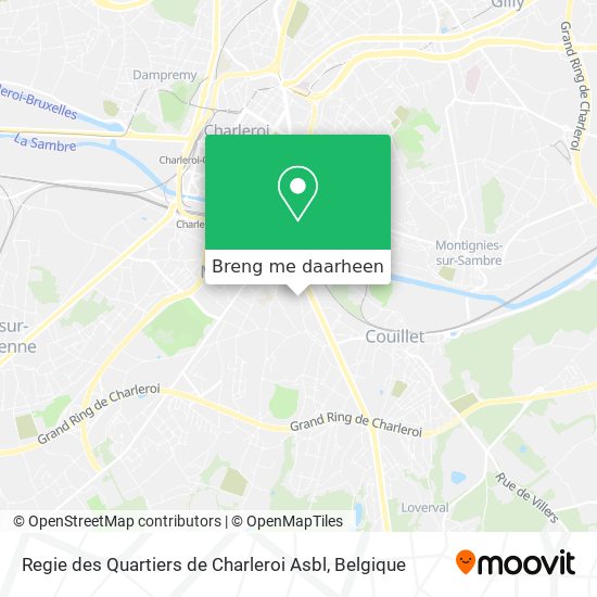 Regie des Quartiers de Charleroi Asbl kaart