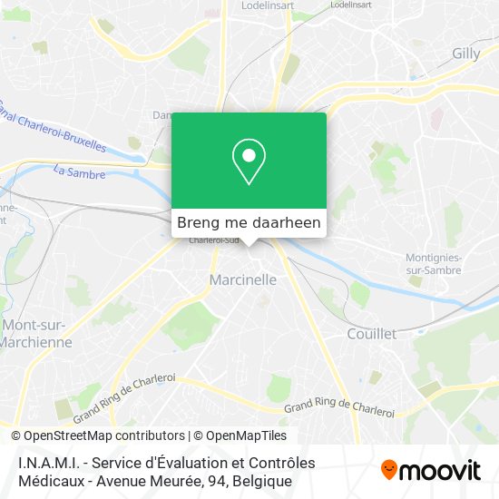 I.N.A.M.I. - Service d'Évaluation et Contrôles Médicaux - Avenue Meurée, 94 kaart