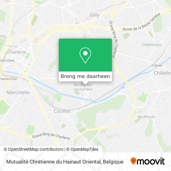 Mutualité Chrétienne du Hainaut Oriental kaart